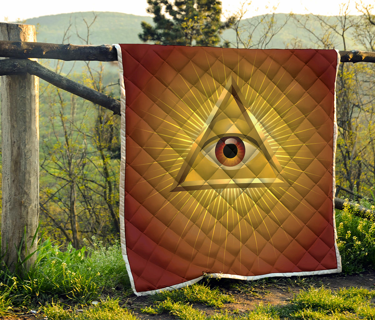 Masonic Eye Sight Print Quilt