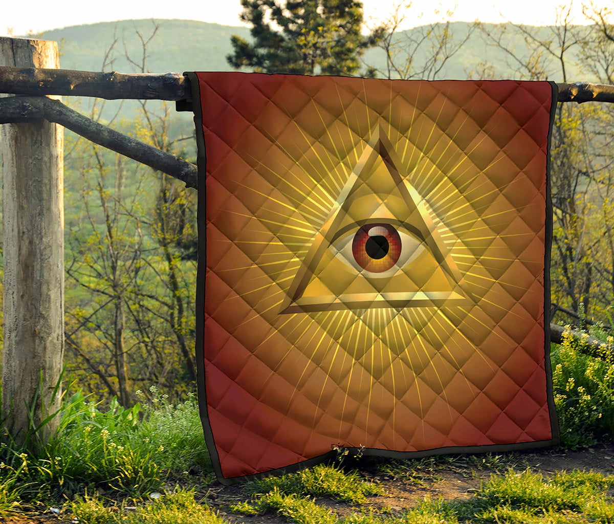 Masonic Eye Sight Print Quilt