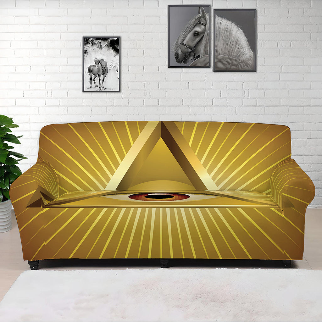 Masonic Eye Sight Print Sofa Cover