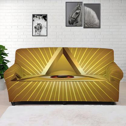 Masonic Eye Sight Print Sofa Cover