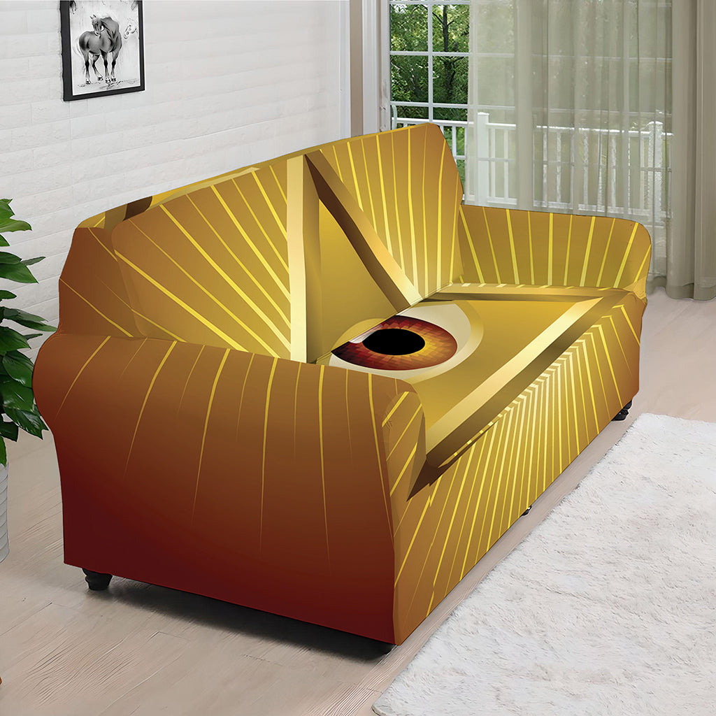 Masonic Eye Sight Print Sofa Cover