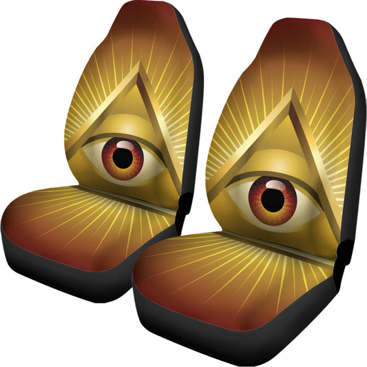 Masonic Eye Sight Print Universal Fit Car Seat Covers