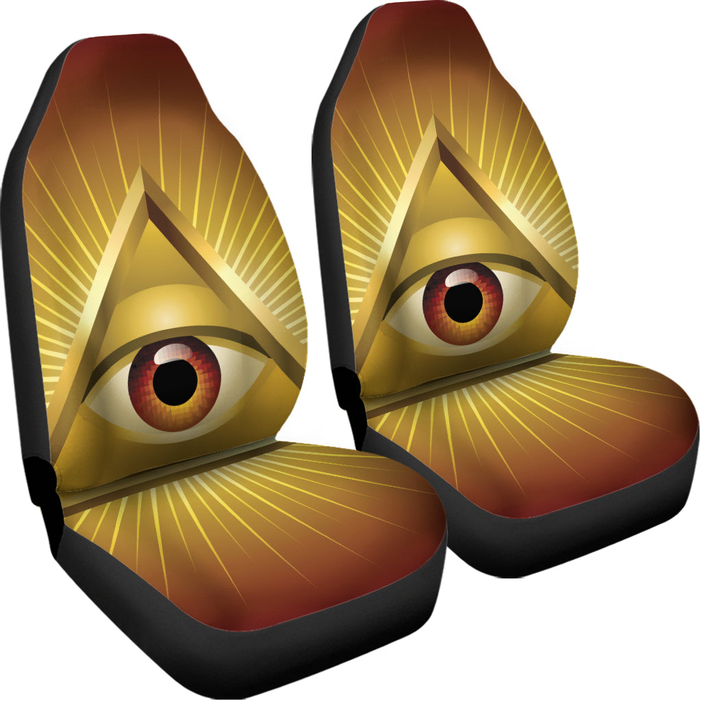 Masonic Eye Sight Print Universal Fit Car Seat Covers