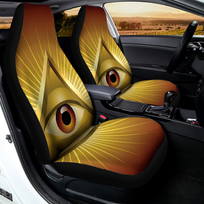 Masonic Eye Sight Print Universal Fit Car Seat Covers
