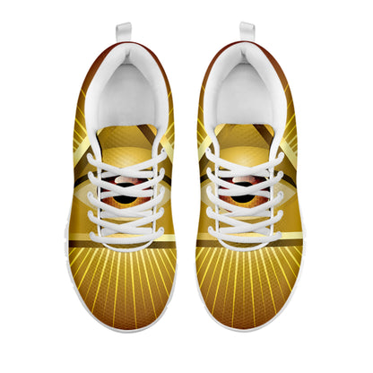 Masonic Eye Sight Print White Sneakers