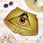 Masonic Eye Sight Print Women's Shorts
