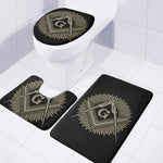Masonic Freemasonry Print 3 Piece Bath Mat Set