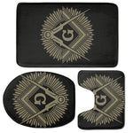 Masonic Freemasonry Print 3 Piece Bath Mat Set