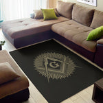 Masonic Freemasonry Print Area Rug
