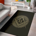 Masonic Freemasonry Print Area Rug