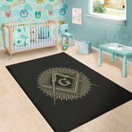 Masonic Freemasonry Print Area Rug