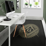 Masonic Freemasonry Print Area Rug