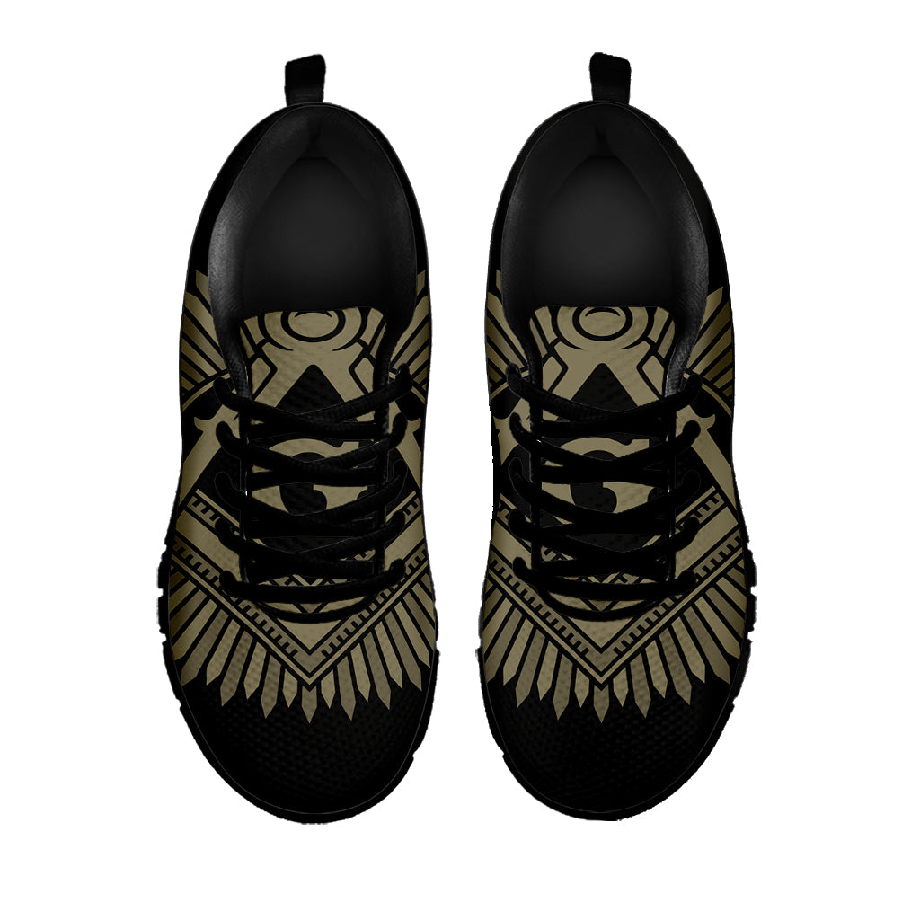 Masonic Freemasonry Print Black Sneakers