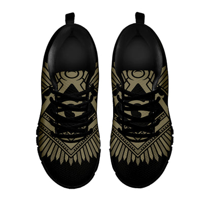 Masonic Freemasonry Print Black Sneakers