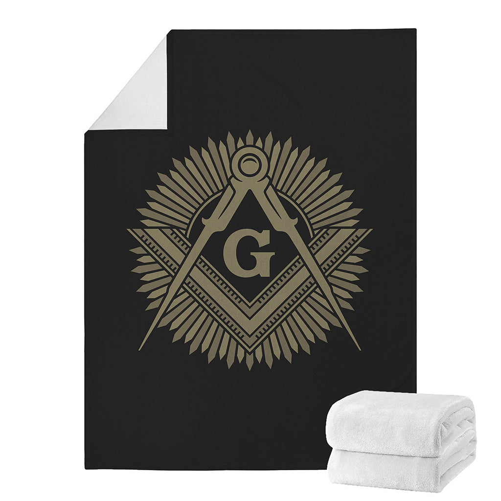 Masonic Freemasonry Print Blanket
