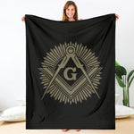 Masonic Freemasonry Print Blanket
