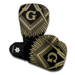 Masonic Freemasonry Print Boxing Gloves