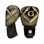 Masonic Freemasonry Print Boxing Gloves