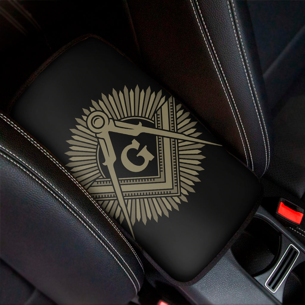 Masonic Freemasonry Print Car Center Console Cover