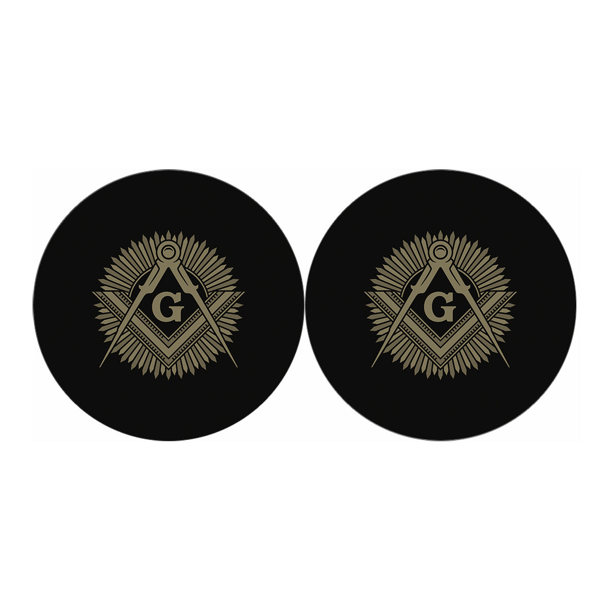 Masonic Freemasonry Print Car Coasters