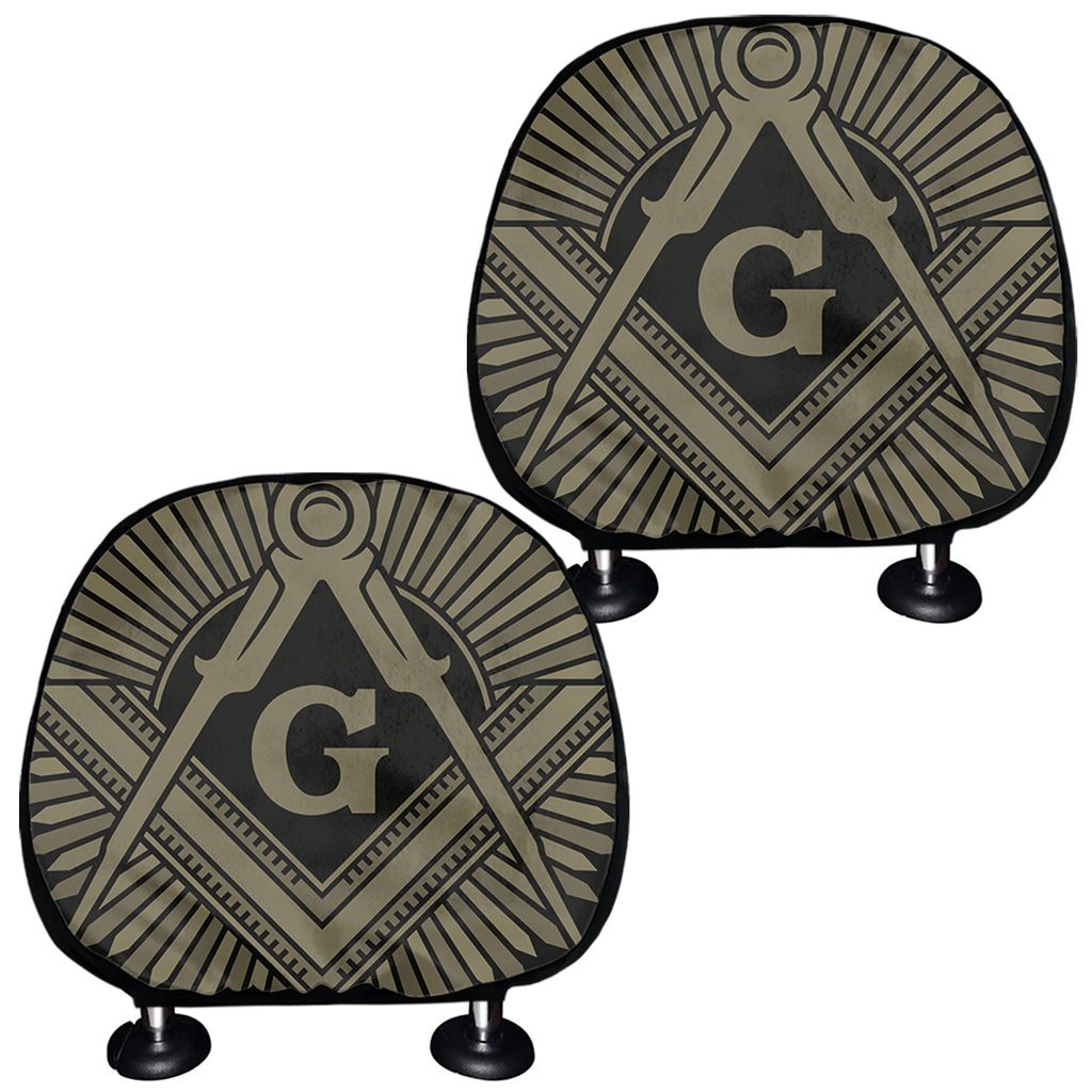 Masonic Freemasonry Print Car Headrest Covers