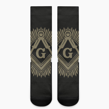 Masonic Freemasonry Print Crew Socks