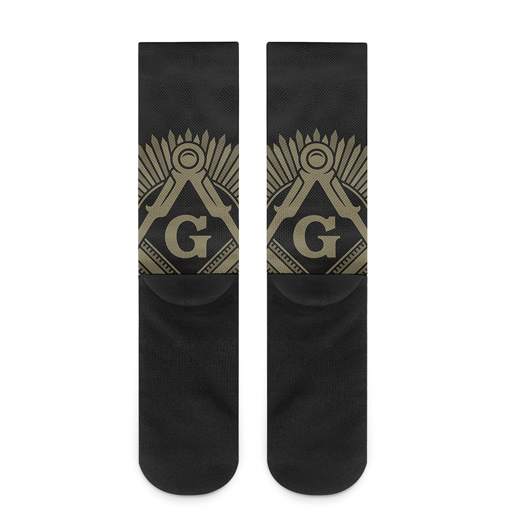 Masonic Freemasonry Print Crew Socks