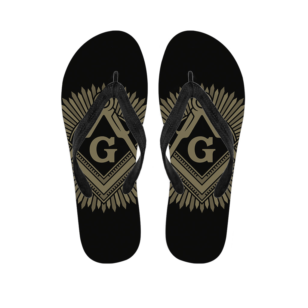 Masonic Freemasonry Print Flip Flops