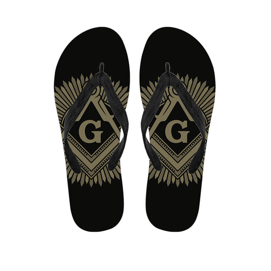 Masonic Freemasonry Print Flip Flops