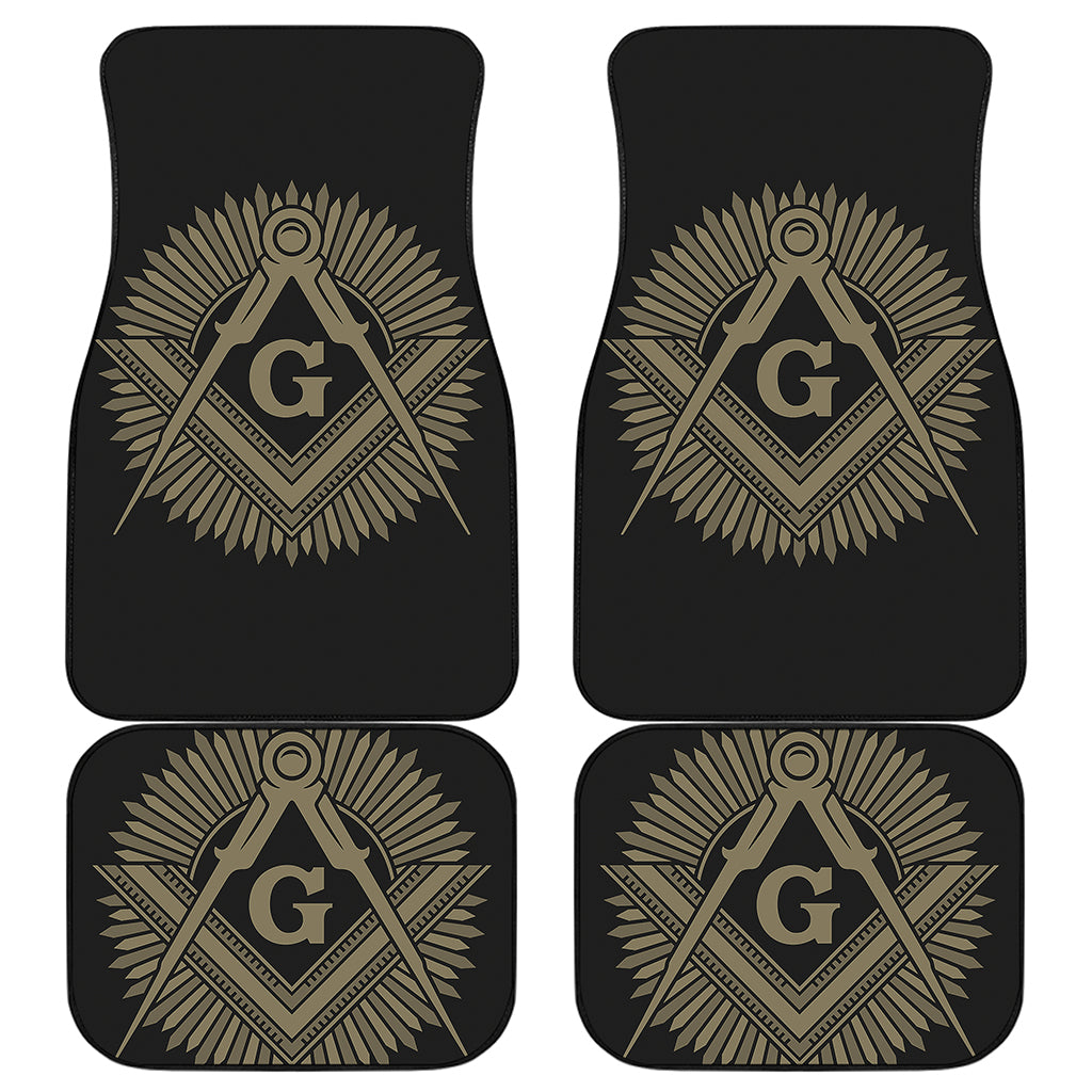 Masonic Freemasonry Print Front and Back Car Floor Mats