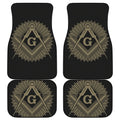 Masonic Freemasonry Print Front and Back Car Floor Mats