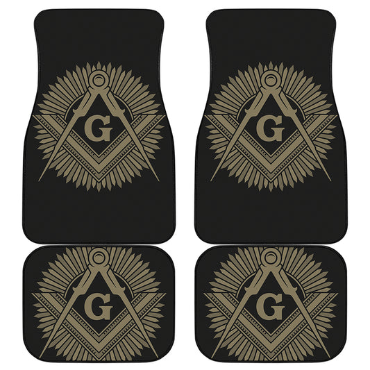 Masonic Freemasonry Print Front and Back Car Floor Mats