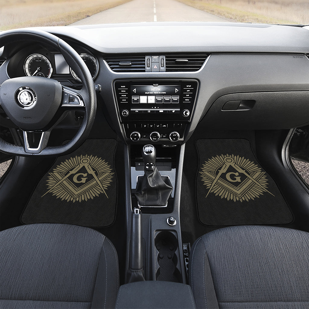 Masonic Freemasonry Print Front and Back Car Floor Mats