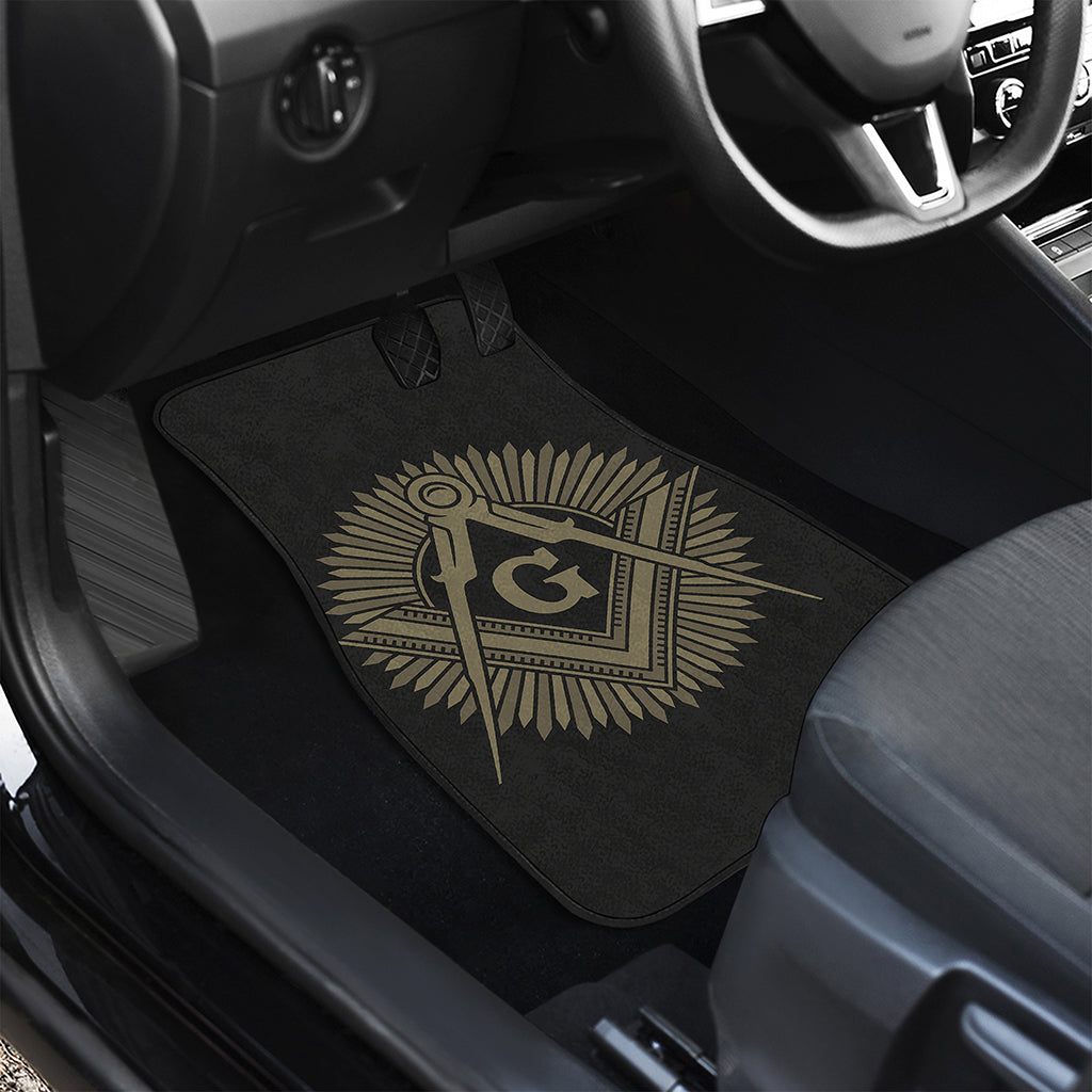 Masonic Freemasonry Print Front and Back Car Floor Mats