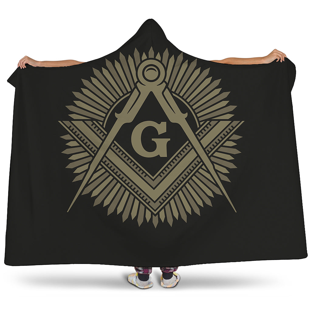 Masonic Freemasonry Print Hooded Blanket