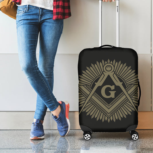 Masonic Freemasonry Print Luggage Cover