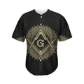 Masonic Freemasonry Print Men's Baseball Jersey