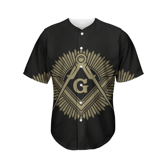 Masonic Freemasonry Print Men's Baseball Jersey
