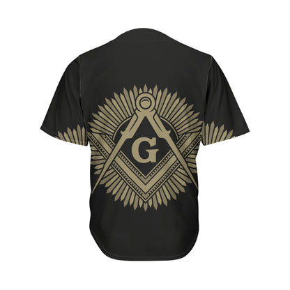Masonic Freemasonry Print Men's Baseball Jersey