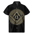Masonic Freemasonry Print Men's Short Sleeve Shirt