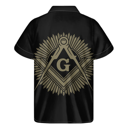 Masonic Freemasonry Print Men's Short Sleeve Shirt