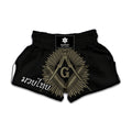 Masonic Freemasonry Print Muay Thai Boxing Shorts