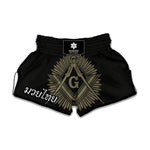 Masonic Freemasonry Print Muay Thai Boxing Shorts