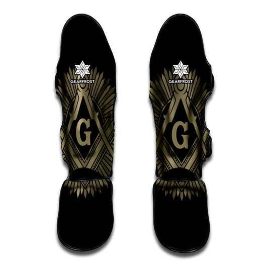 Masonic Freemasonry Print Muay Thai Shin Guard