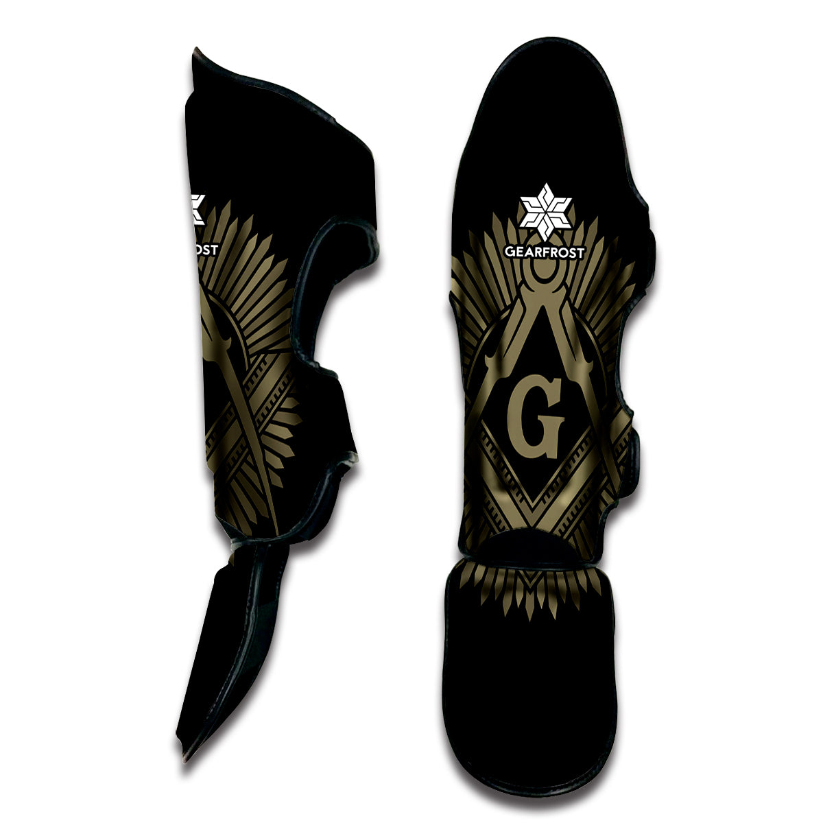 Masonic Freemasonry Print Muay Thai Shin Guard