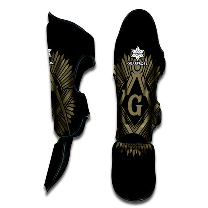 Masonic Freemasonry Print Muay Thai Shin Guard