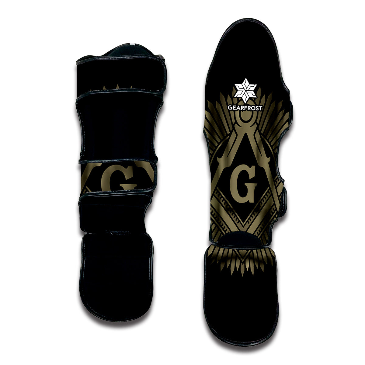 Masonic Freemasonry Print Muay Thai Shin Guard