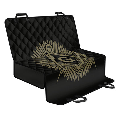 Masonic Freemasonry Print Pet Car Back Seat Cover