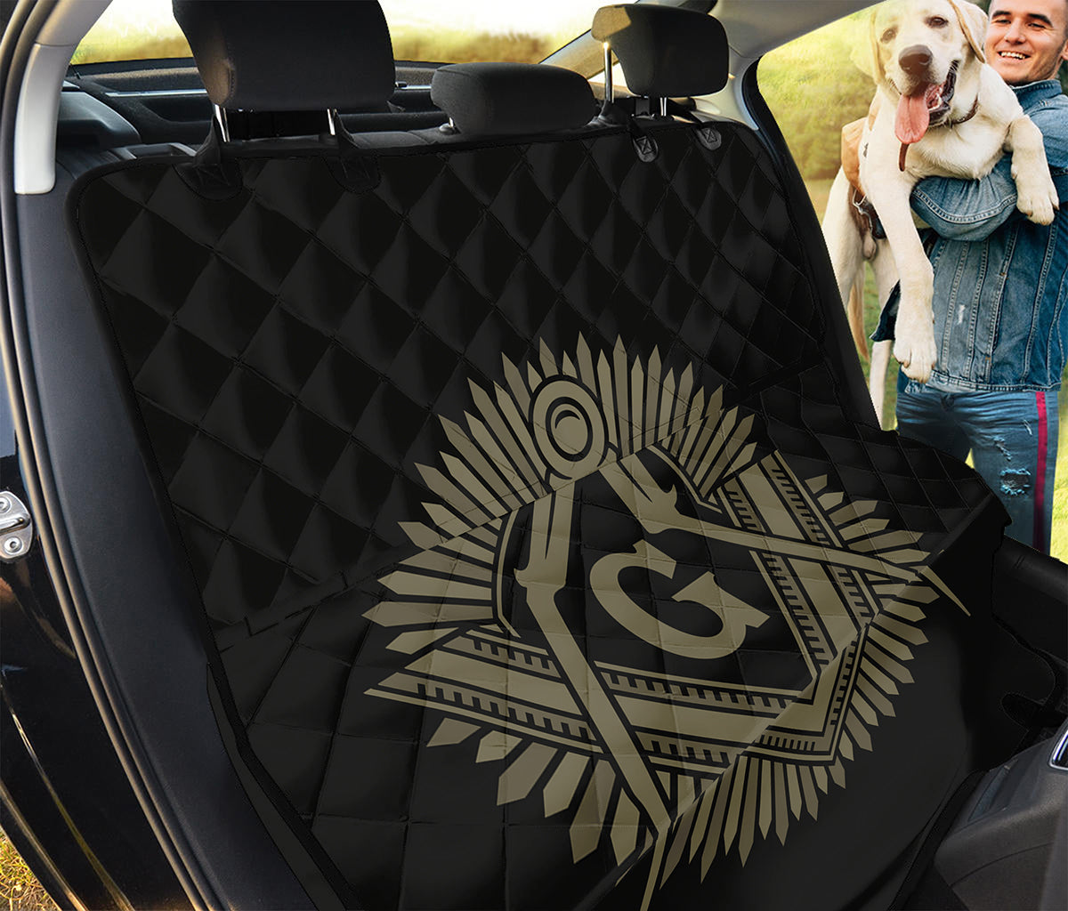 Masonic Freemasonry Print Pet Car Back Seat Cover