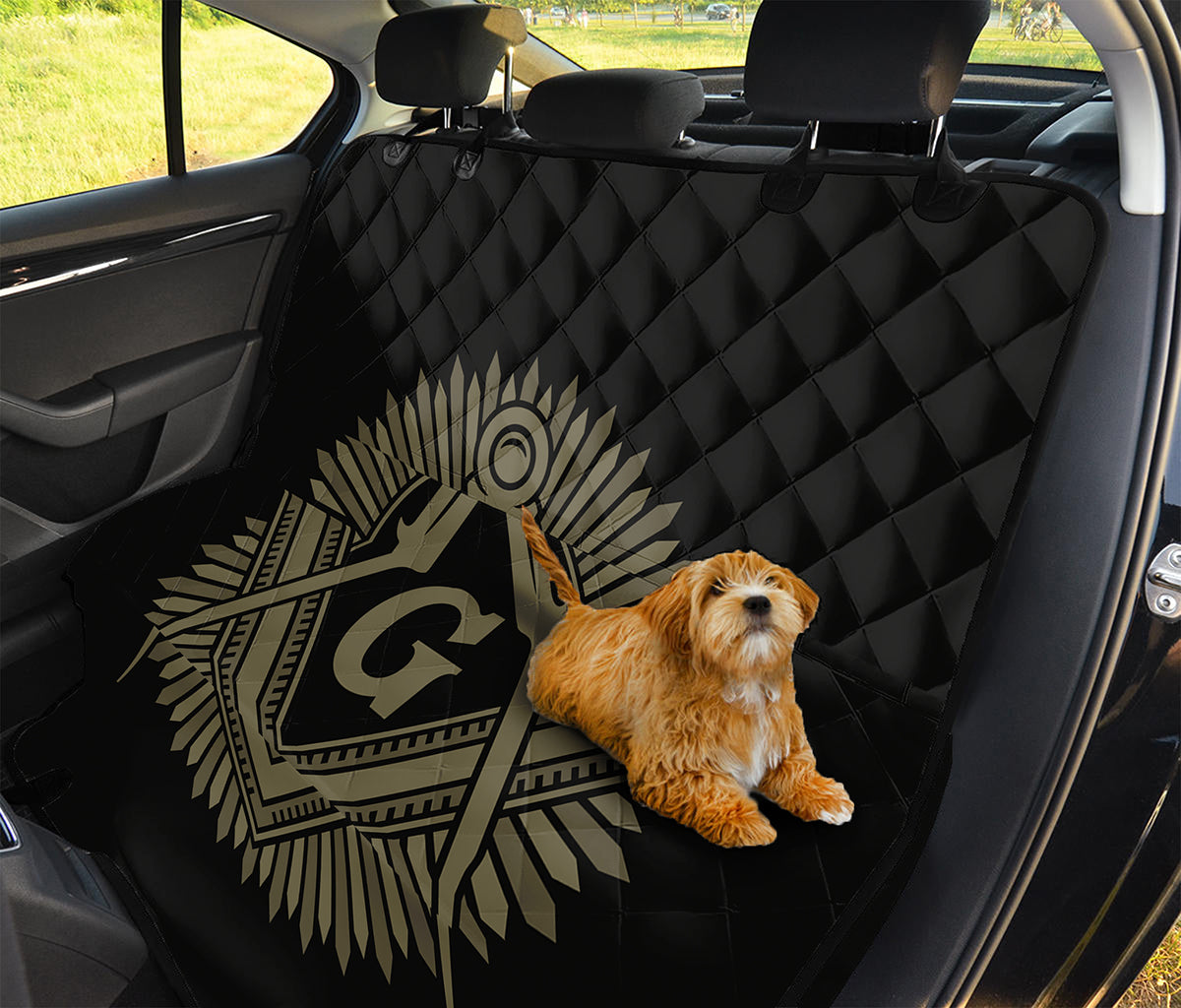 Masonic Freemasonry Print Pet Car Back Seat Cover